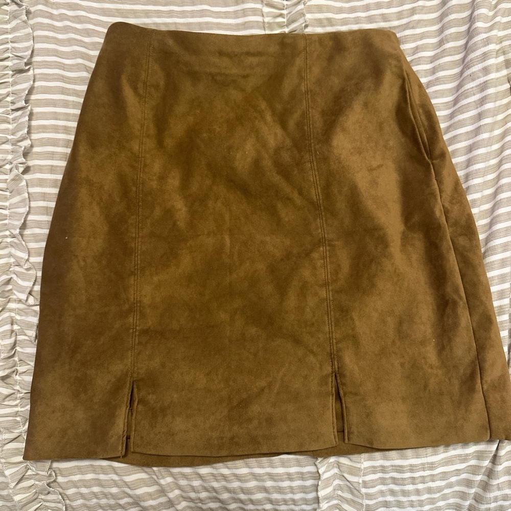 Hollister Brown Suede Skirt